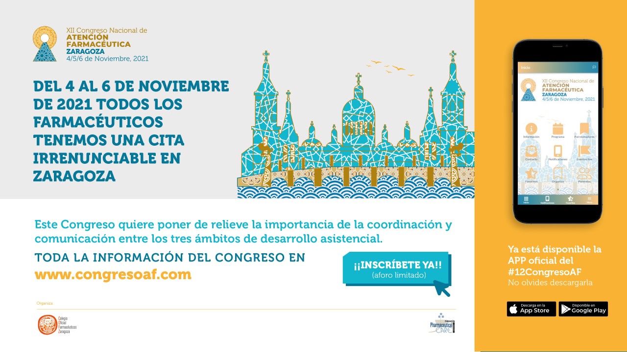 XII Congreso Nacional de Atención Farmacéutica Zaragoza