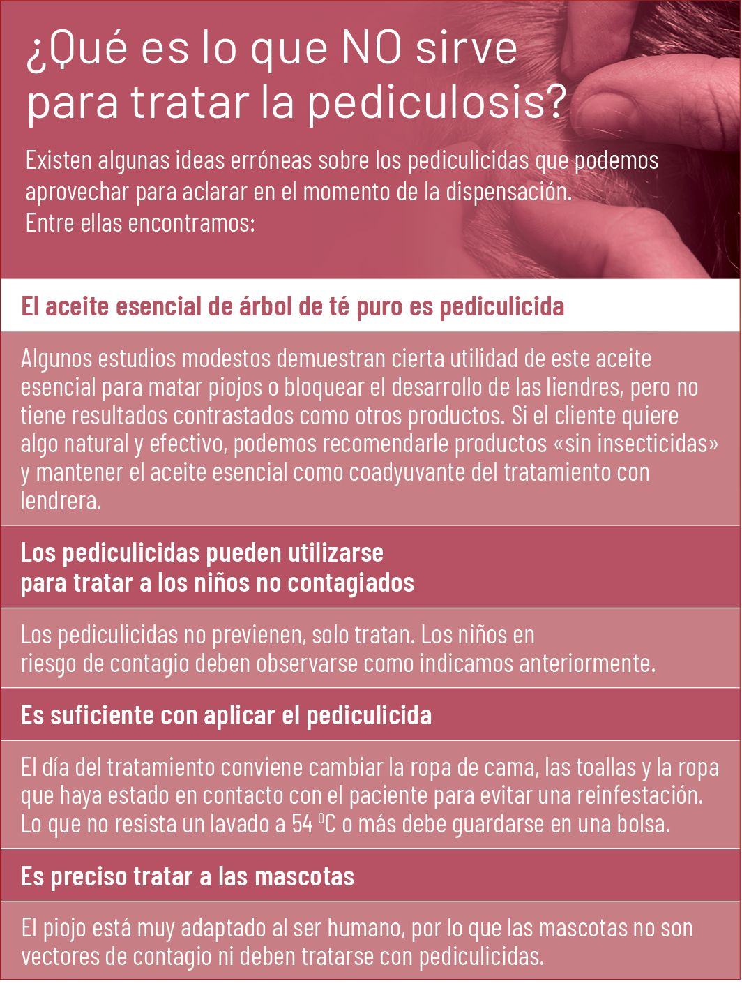 El tratamiento de la pediculosis