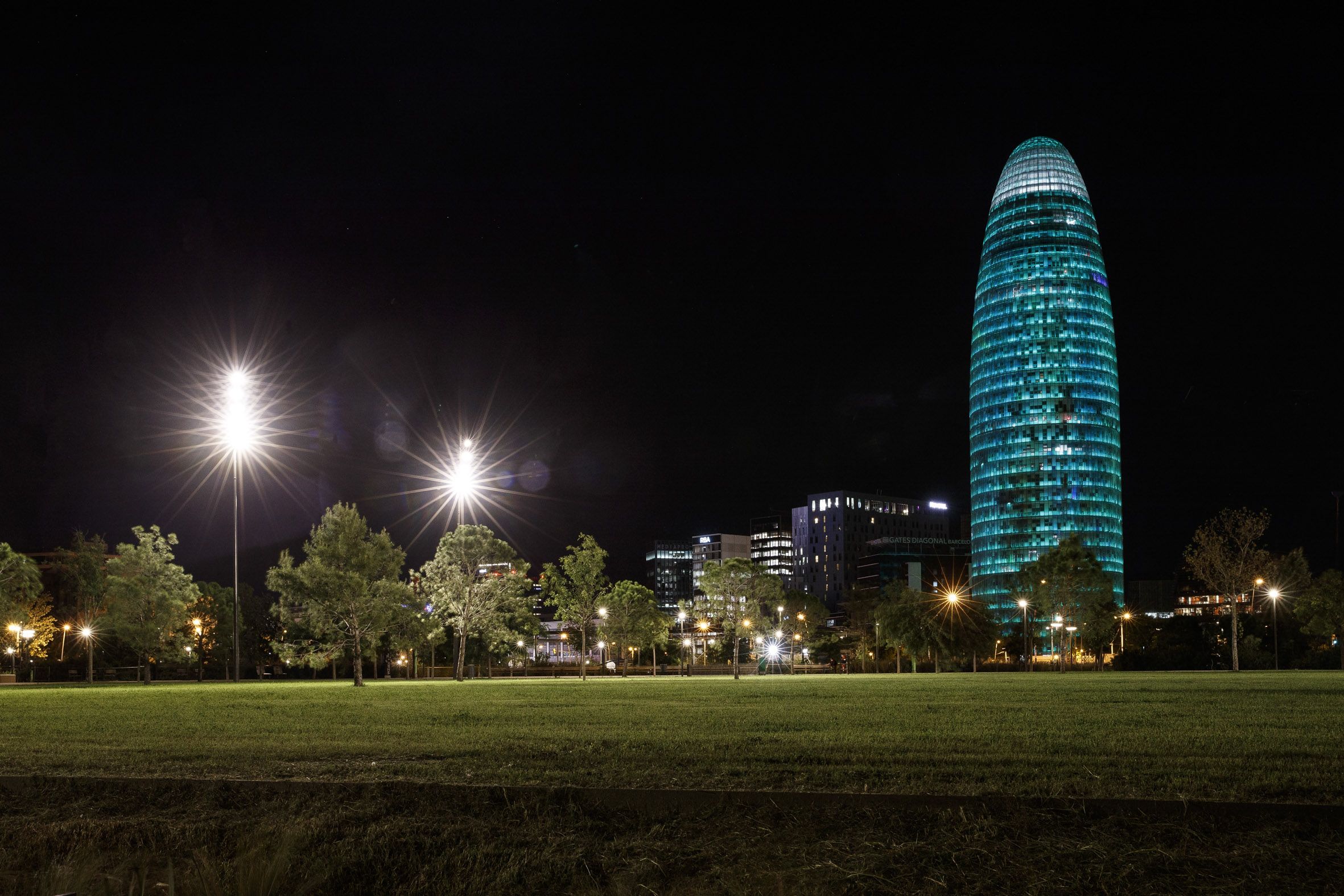 Iluminación Torre Glòries de Barcelona (2020)