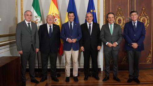 Antonio Mingorance, Jesús Aguirre, Juan Manuel Moreno, Jesús Aguilar, Juan Pedro Rísquez y Manuel Pérez