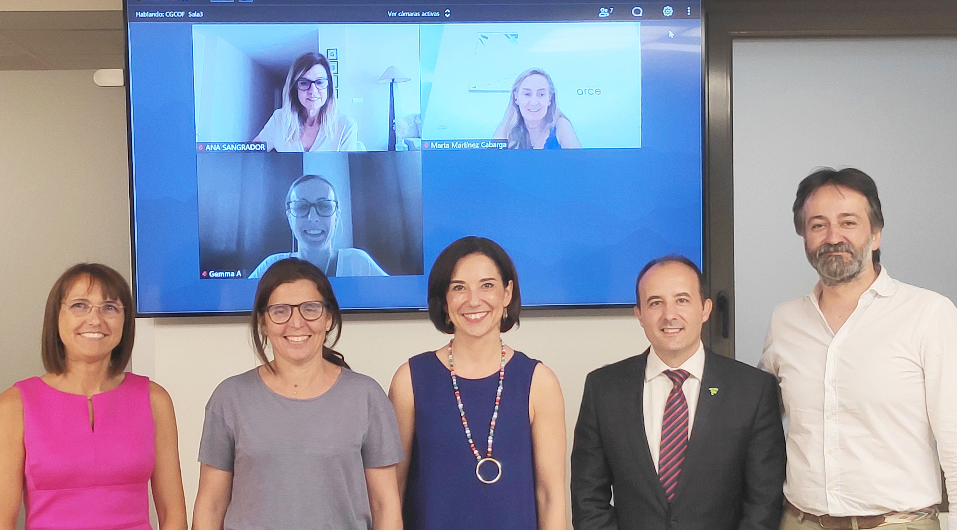 Algunos de los profesionales del Consejo General de Farmacéuticos (CGCOF) y de la SEFH que impulsan el proyecto JunTOS