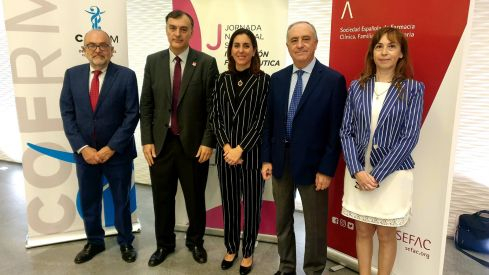 José Jesús Guillén, director general de Salud pública de Murcia; Vicente J. Baixauli, Paula Payá, Jesús Cañavate y Purificación Bermejo