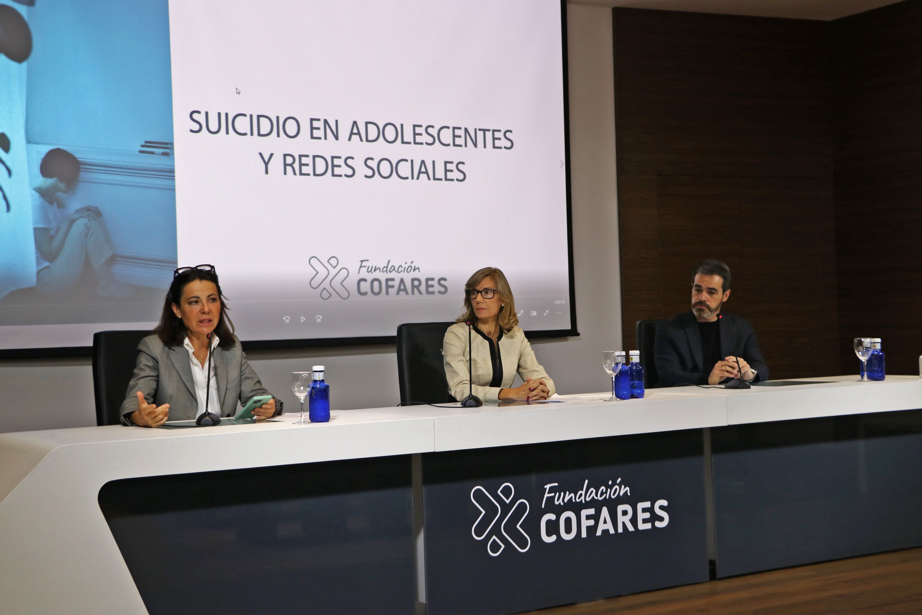 Sofía Azcona, María José Penzol y Luis Fernando López Martínez