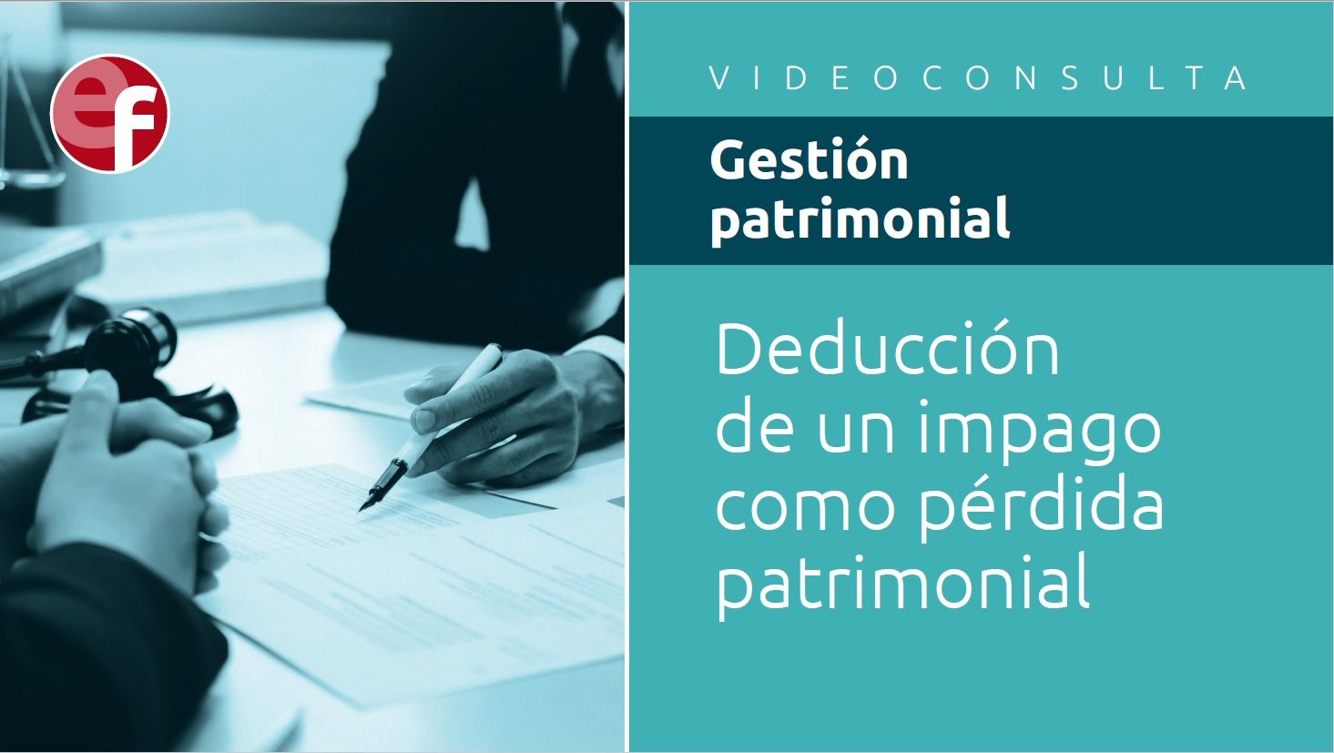 Deducción de un impago como pérdida patrimonial