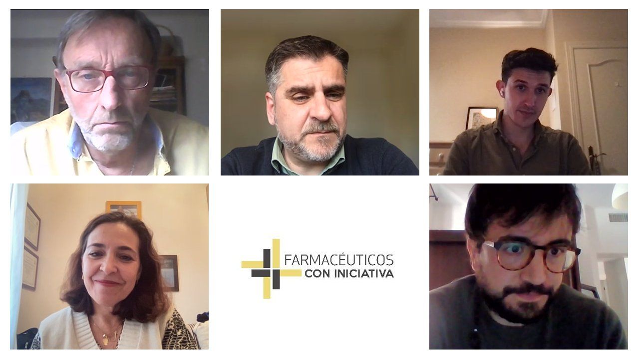 Arriba, de izquierda a derecha: Santiago Sandoval, Augusto González y Guillermo Pozuelo. Abajo: Nuria Muñoz y Jorge Juan Vega