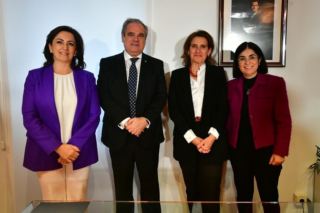 Concepción Andreu, Jesús Aguilar, Teresa Ribera y Carolina Darias