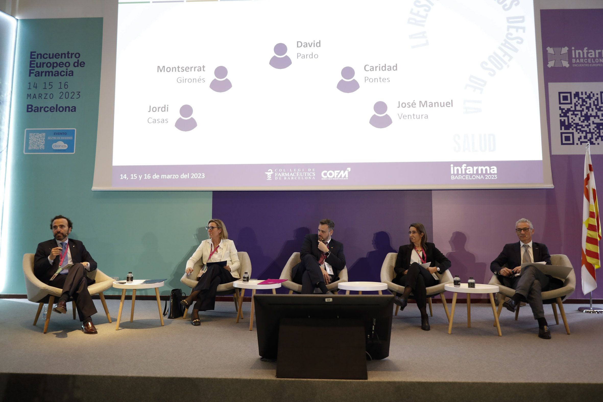 Jordi Casas, Montserrat Gironés, David Pardo, Caridad Pontes y José Manuel Ventura