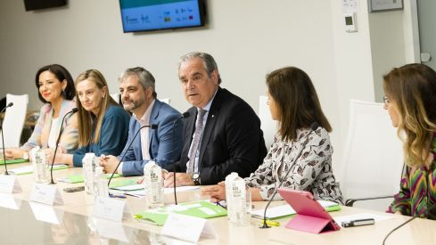 Un momento de la rueda de prensa