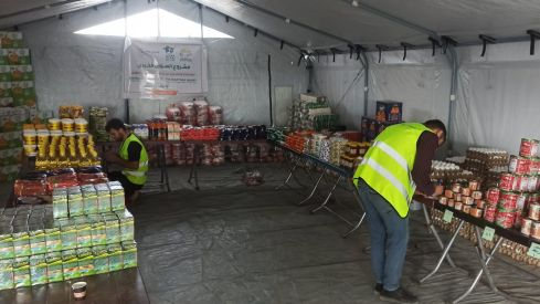 Reparto de alimentos en Siria