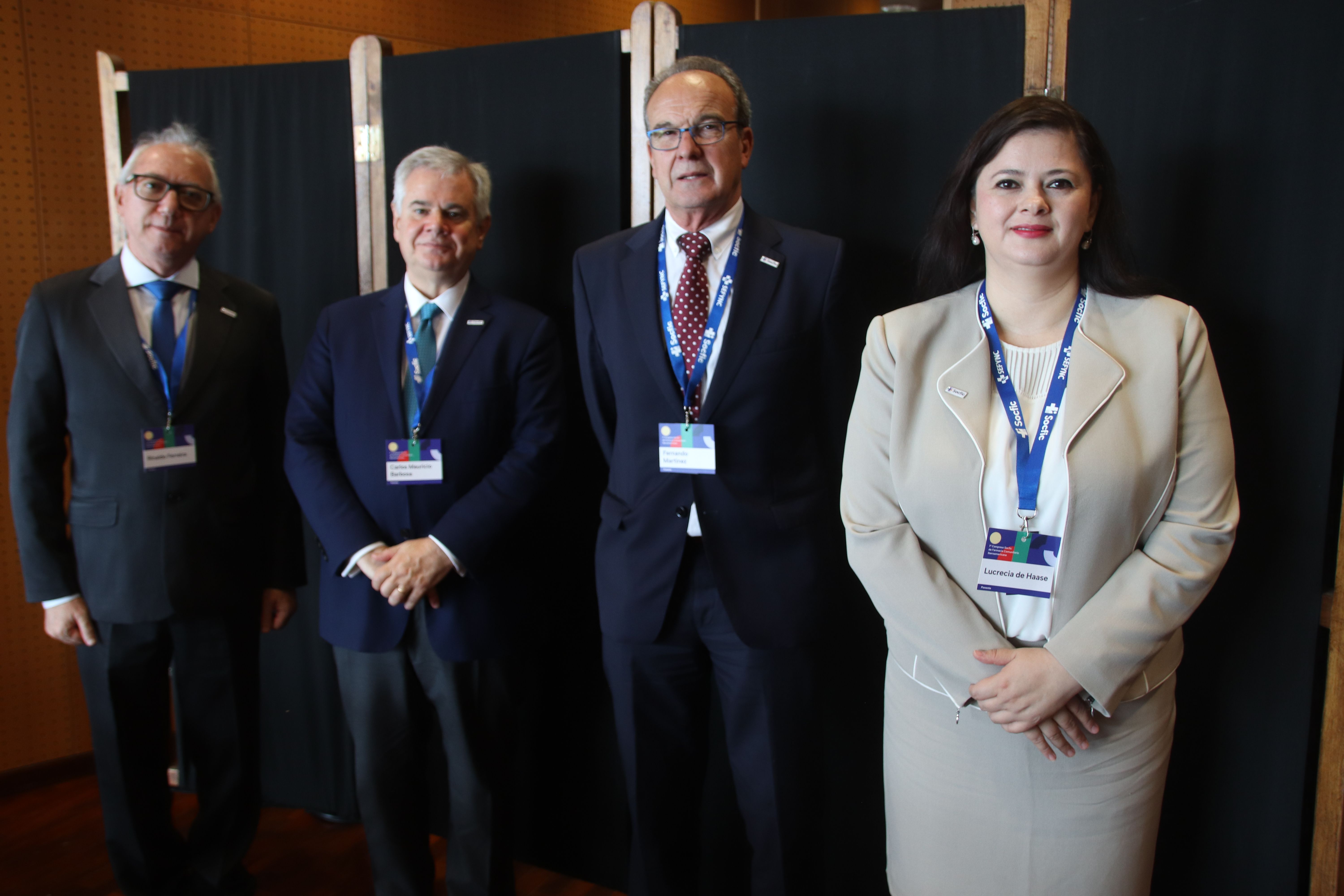 Rinaldo Ferreira, Carlos Mauricio Barbosa, Fernando Martínez y Lucrecia Martínez de Haase