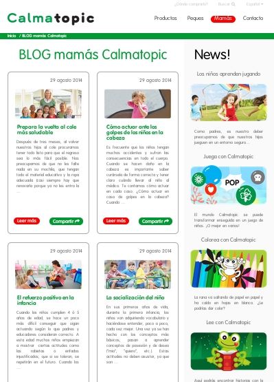 Calmatopic presenta su nueva web Calmatopic presenta su nueva web