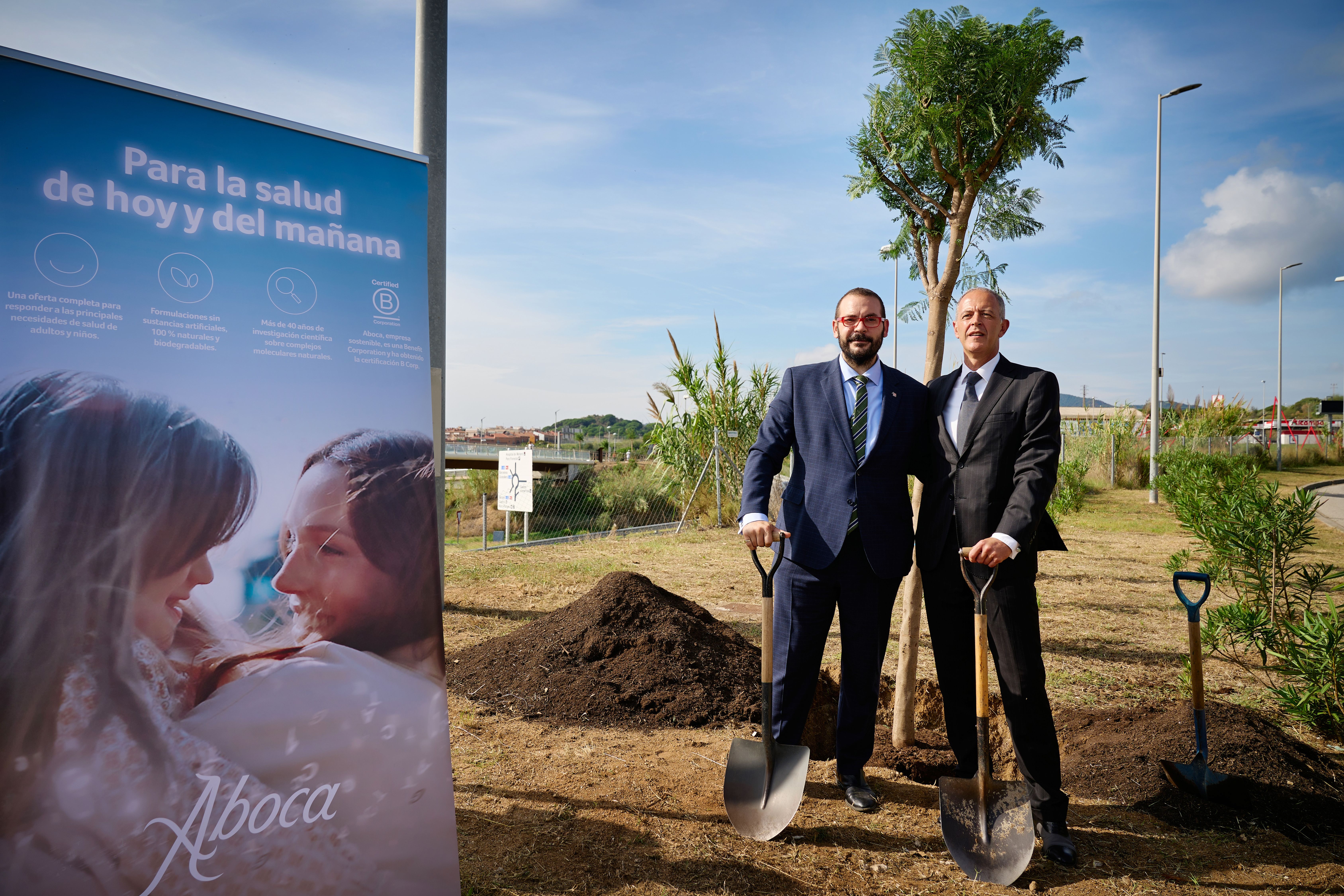 David Bote, Alcalde de Mataró, y Salvatore Gargano, Director General Aboca España.