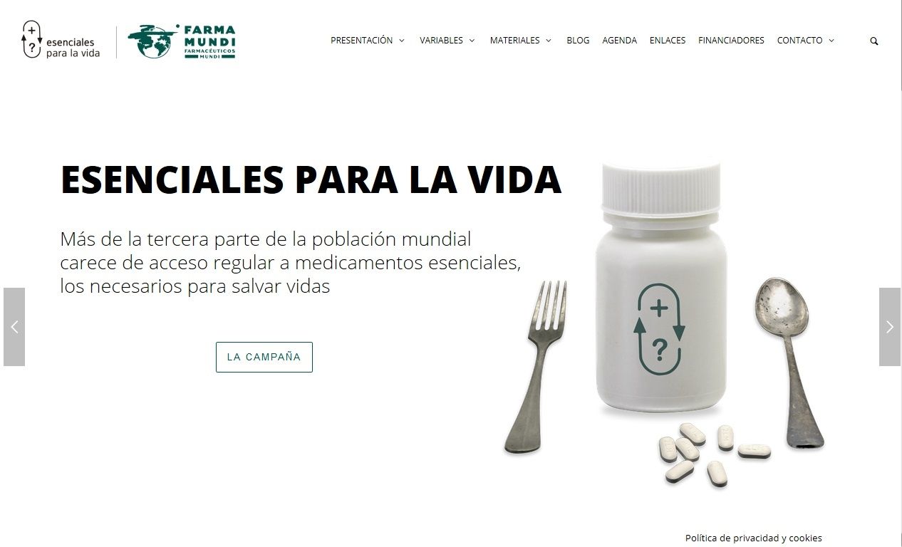 Farmamundi rediseña su web ‘Esenciales para la vida’ con más contenidos sobre acceso a medicamentos Farmamundi rediseña su web ‘Esenciales para la vida’ con más contenidos sobre acceso a medicamentos