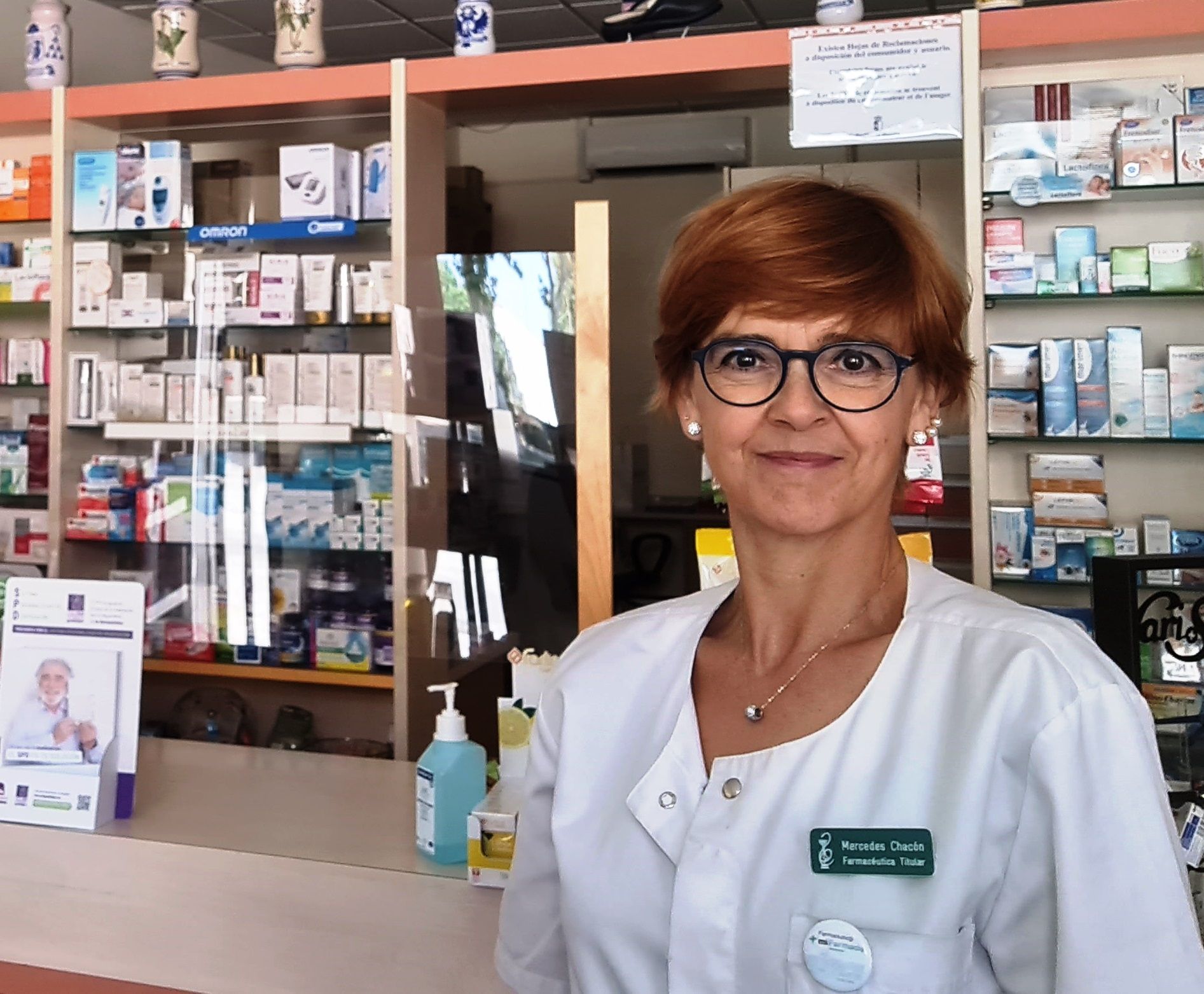 Mercedes Chacón Garcés, titular de farmacia en Taracena (Guadalajara)