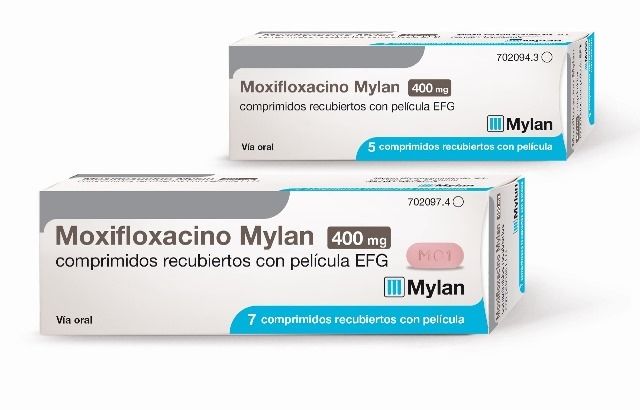 Moxifloxacino Mylan 400 mg comprimidos recubiertos con película