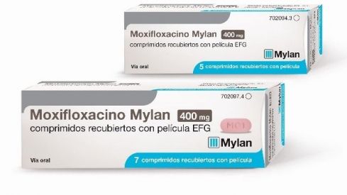 Moxifloxacino Mylan 400 mg comprimidos recubiertos con película