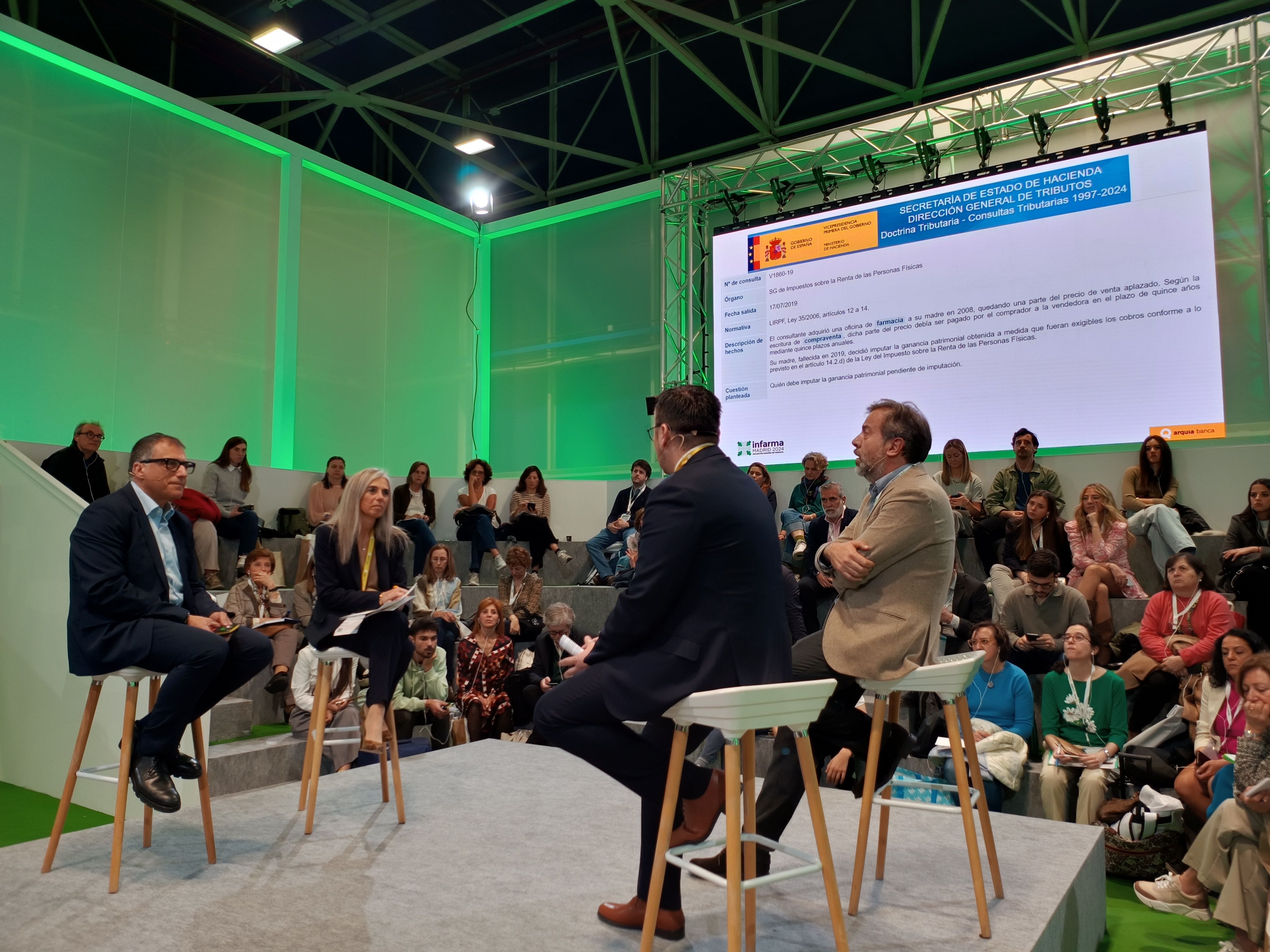 Jornada "El día después de la farmacia" de Arquia Banca en Infarma Madrid 2024.