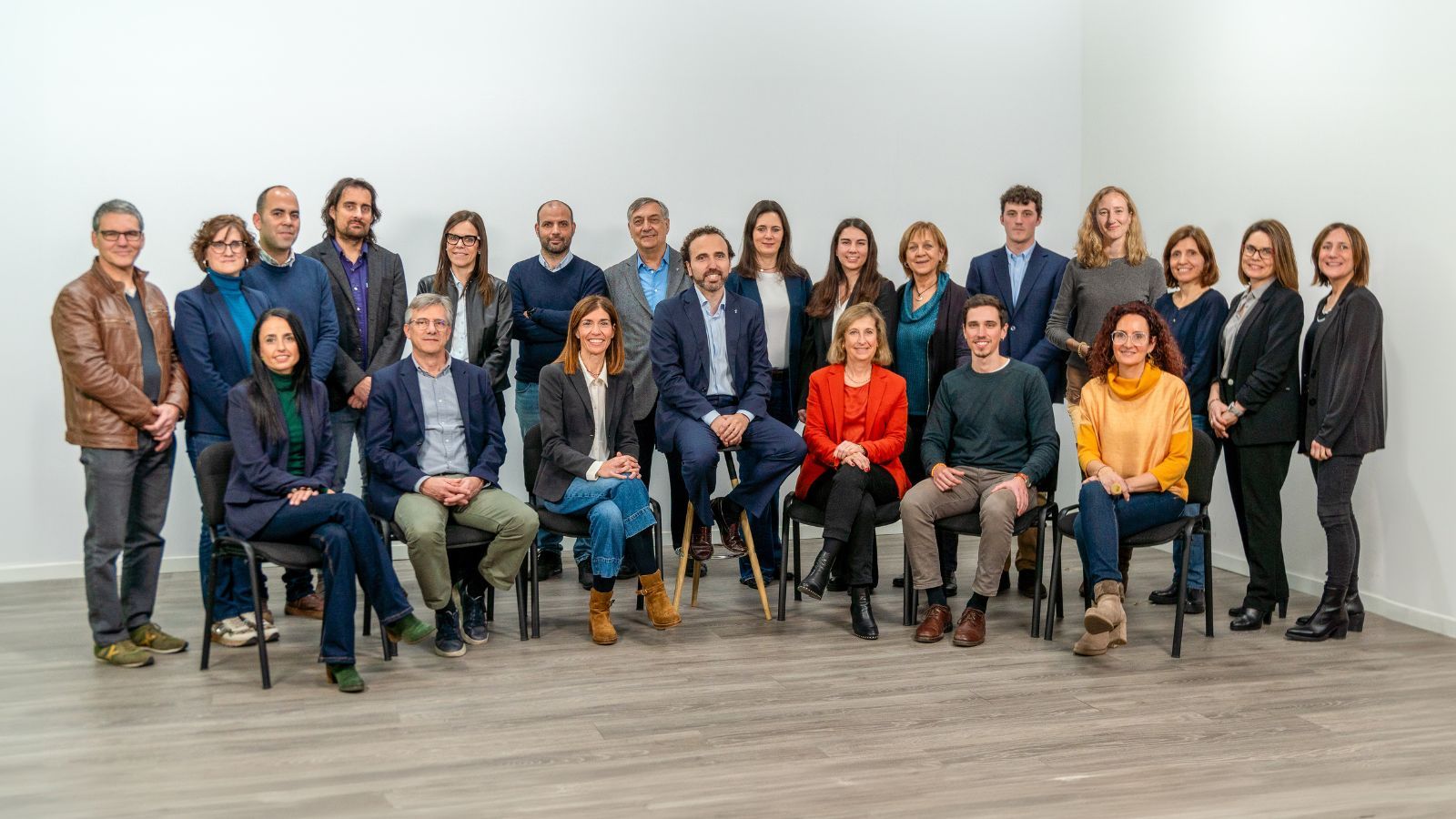 Los miembros de la candidatura Farmacèutics Compromesos.