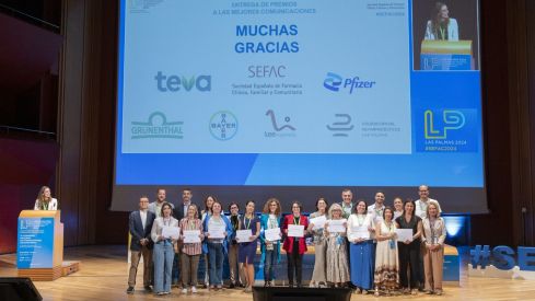 Un momento de la entrega de premios a las mejores comunicaciones en el Congreso de SEFAC.