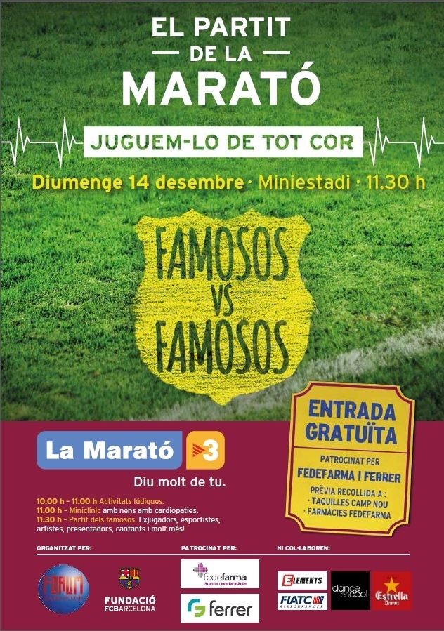 Fedefarma y Ferrer ceden a la FEFAC 1.000 entradas para el partido de los famosos del próximo domingo
