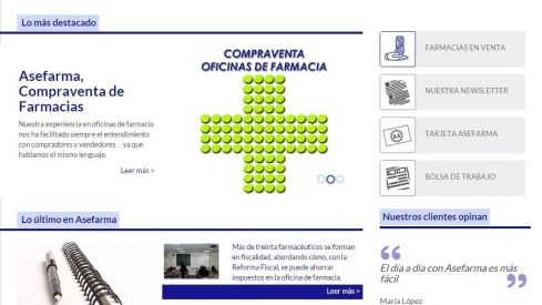 Asefarma renueva su página web