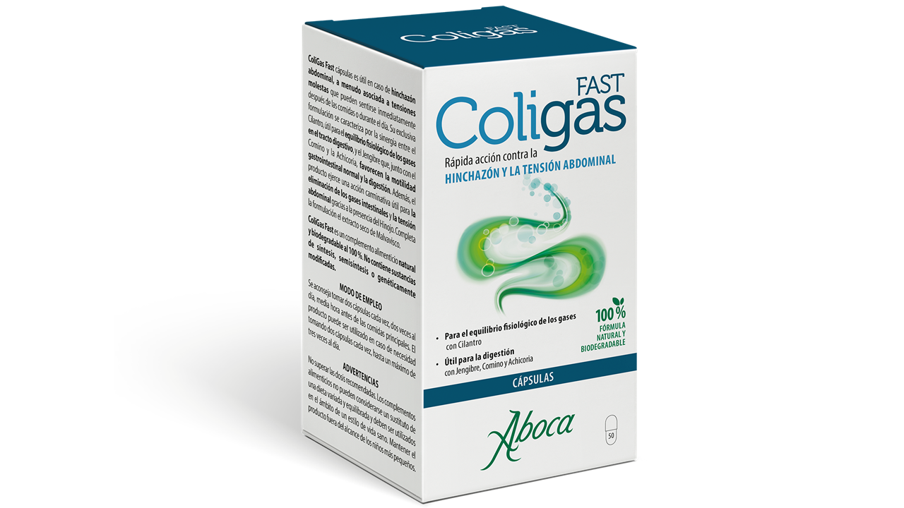 ColiGas Fast de Aboca: rápida acción contra la hinchazón y la tensión abdominal