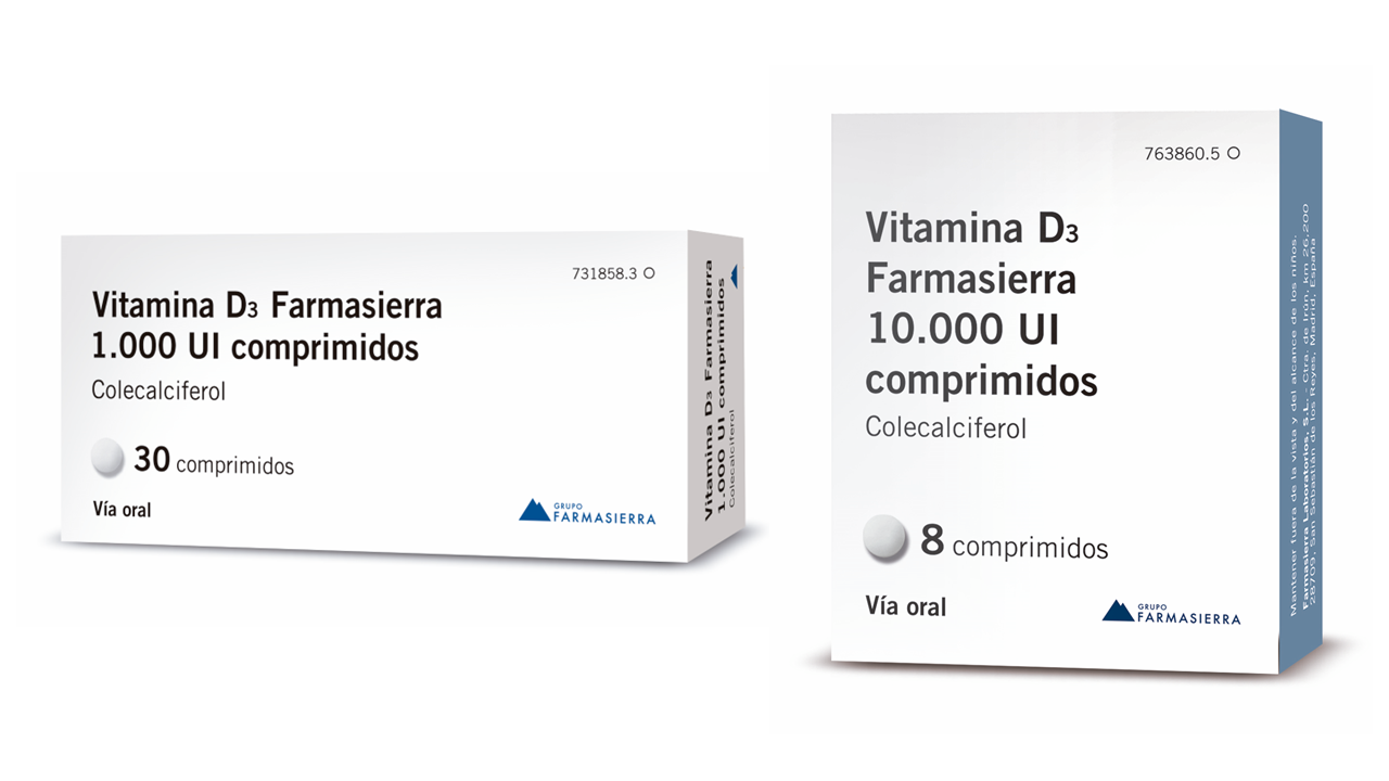 Farmasierra lanza comprimidos de vitamina D3 de 1.000 UI y 10.000 UI