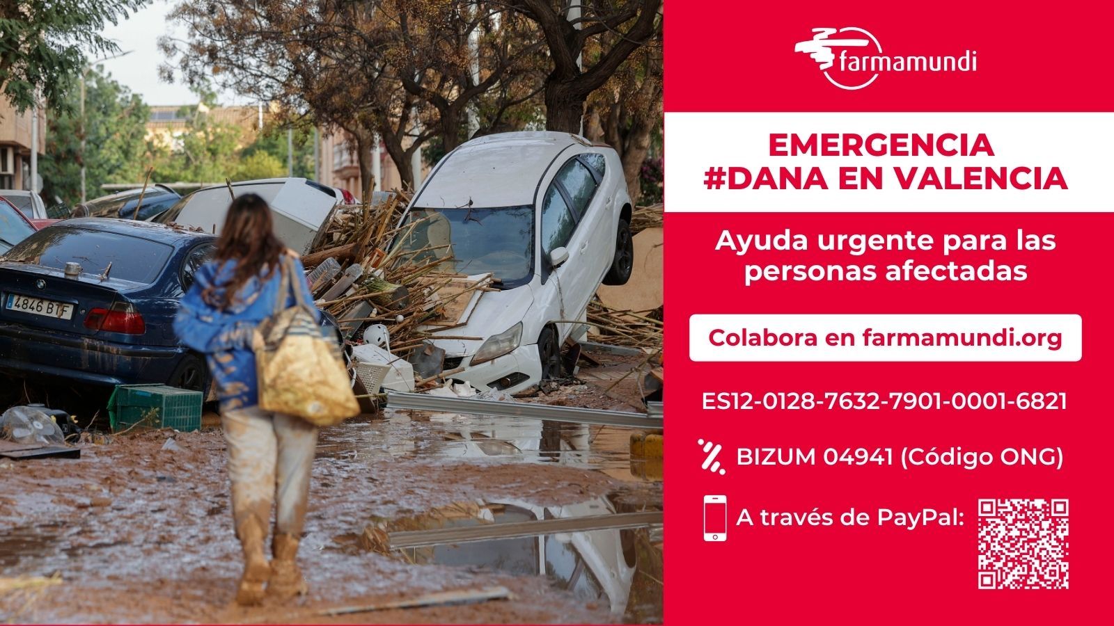 Farmamundihabilita una cuenta de emergencias para los afectados por la DANA