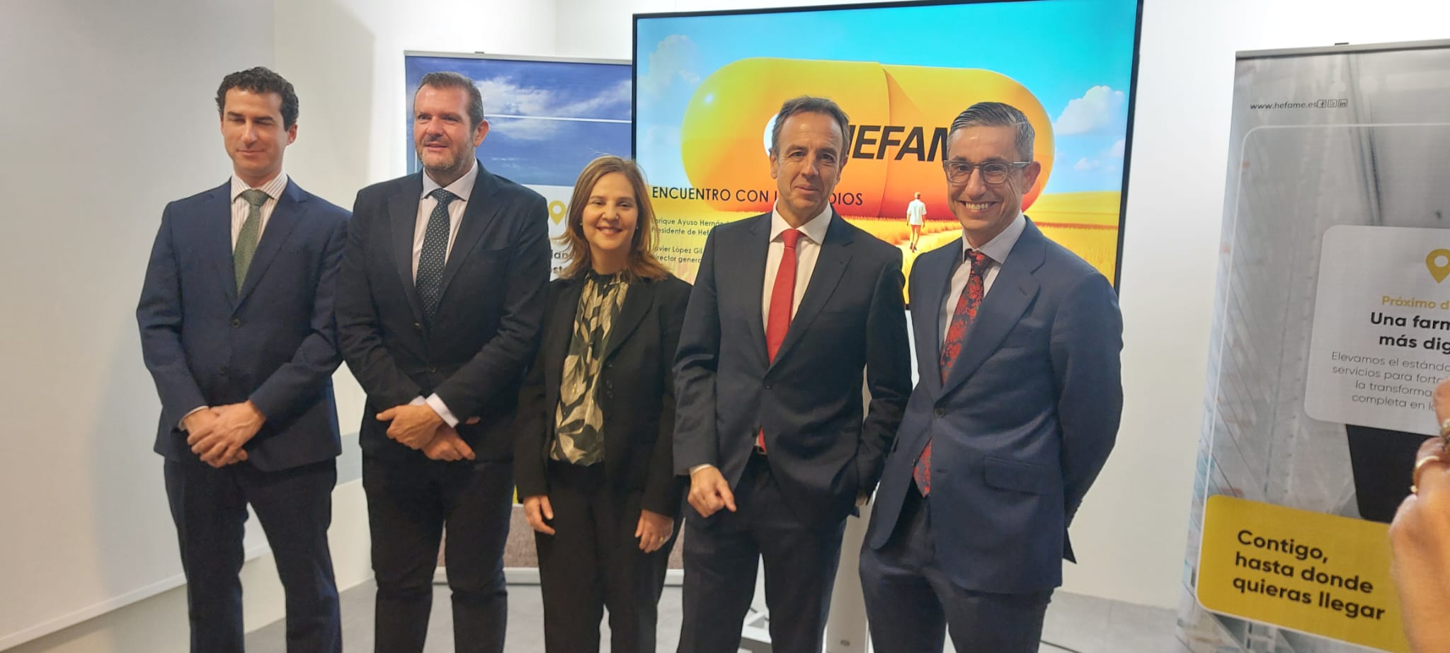 Los representantes de Hefame presentaron ayer a los medios los resultados de la cooperativa en 2024.