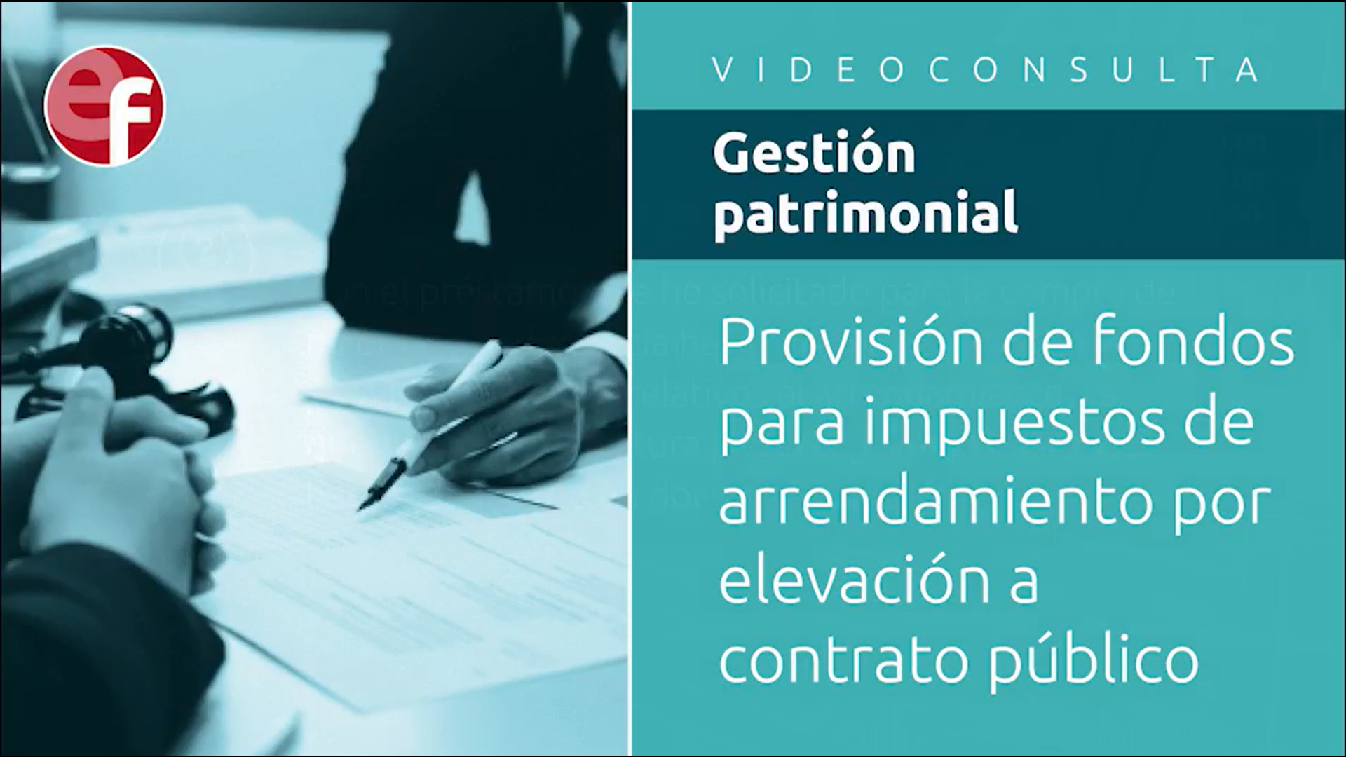 Provisión de fondos para impuestos de arrendamiento por elevación a contrato público