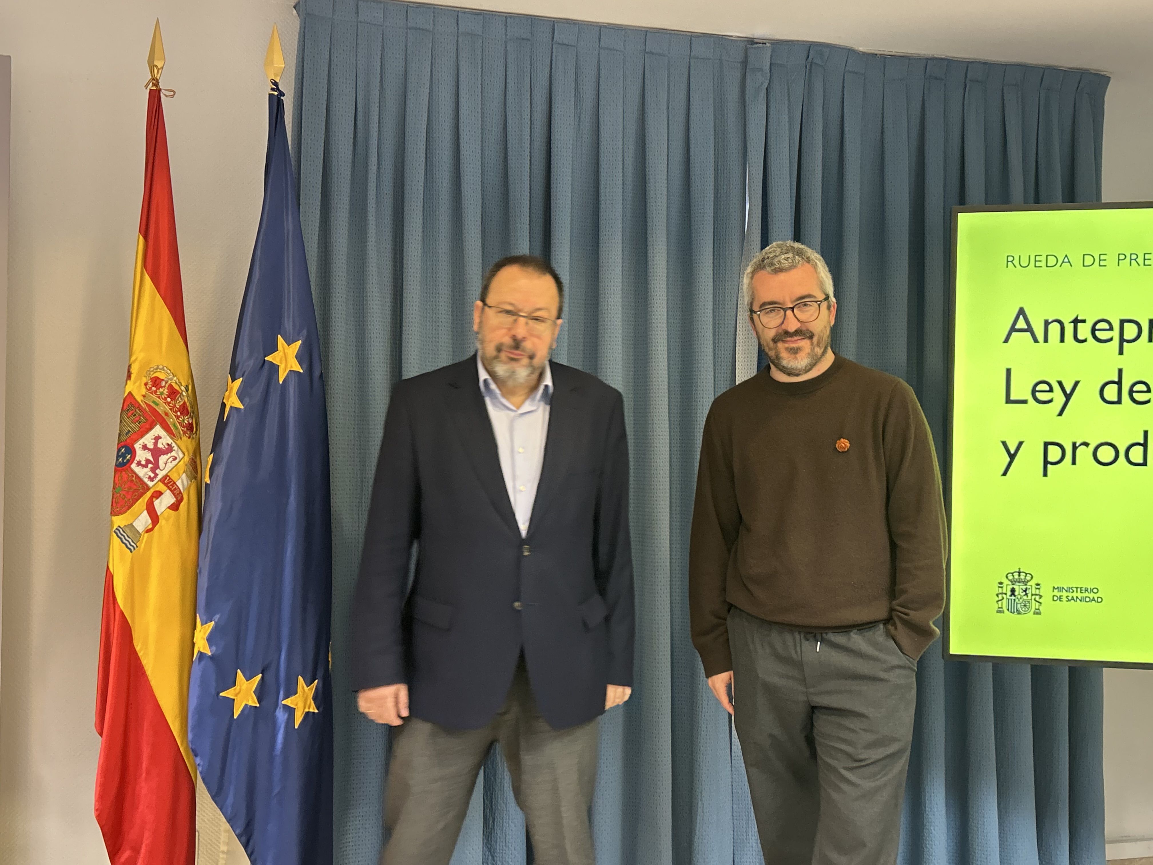 César Hernández y Javier Padilla durante la comparecencia de prensa.