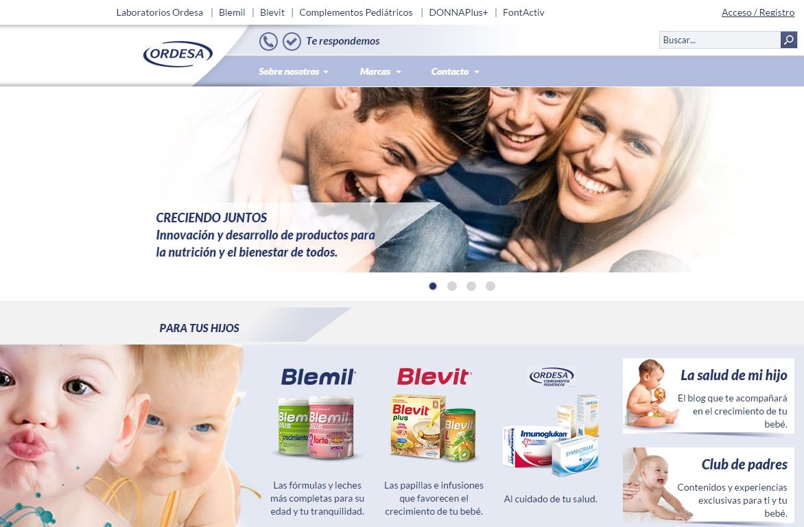 Laboratorios Ordesa estrena nuevos sites