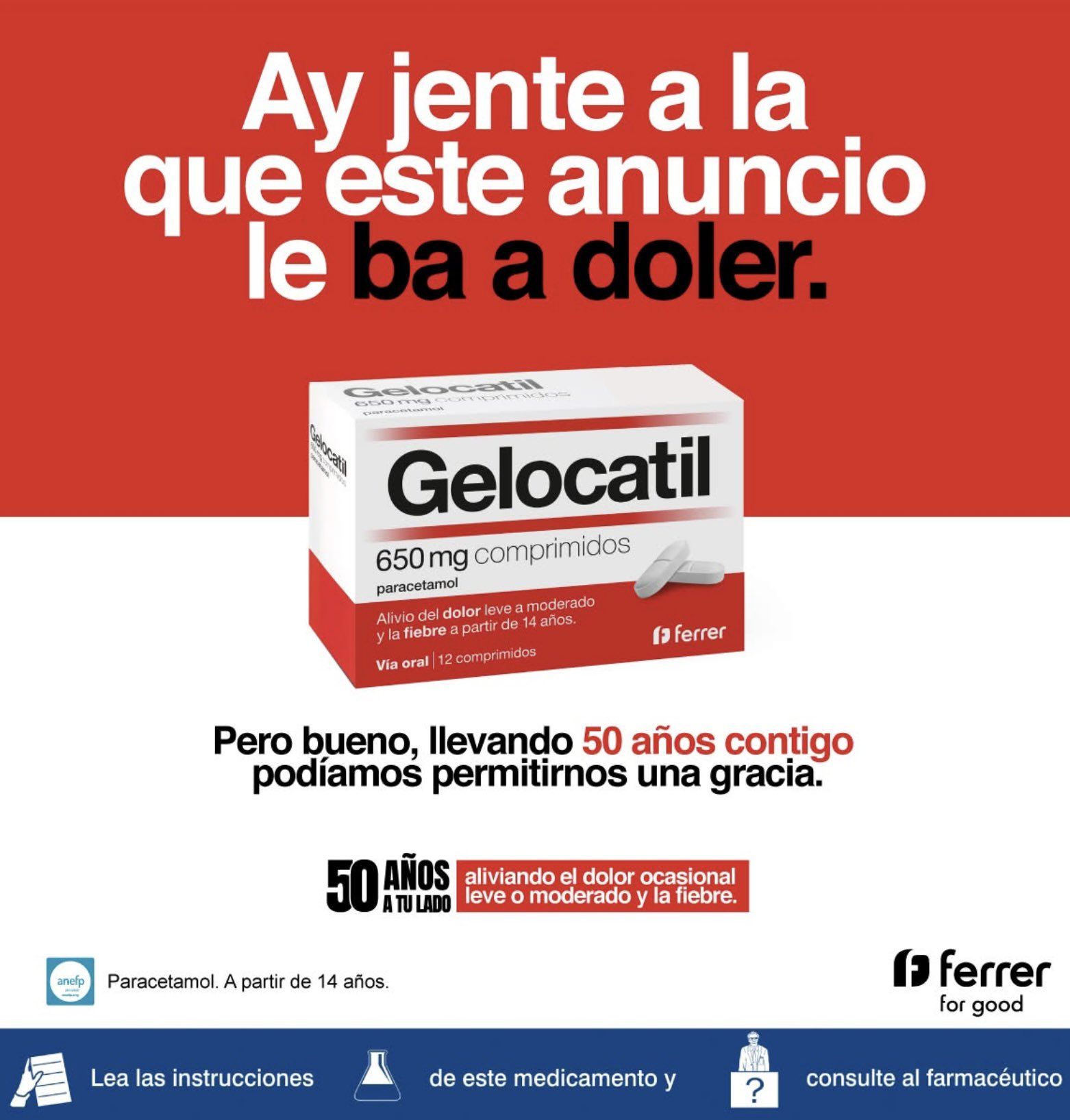 Gelocatil: medio siglo aliviando el dolor