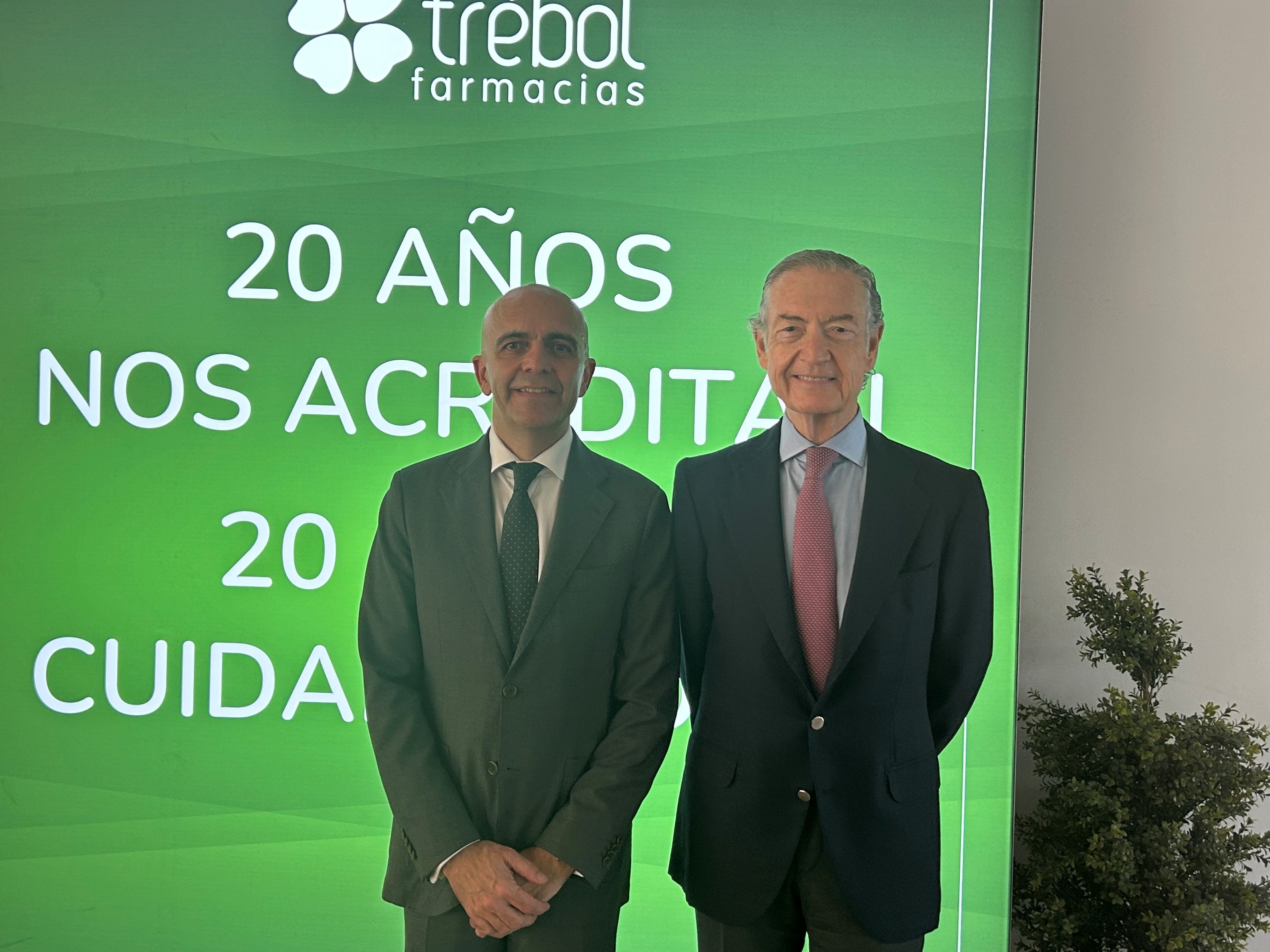 Fernando Vélez Pérez, presidente de Farmacias Trébol, y Alberto García Romero, consejero y socio fundador.