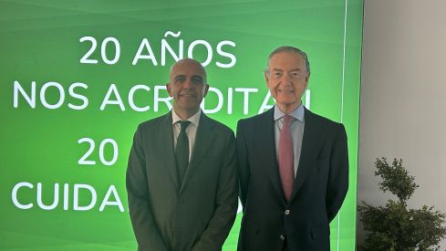 Fernando Vélez Pérez, presidente de Farmacias Trébol, y Alberto García Romero, consejero y socio fundador.