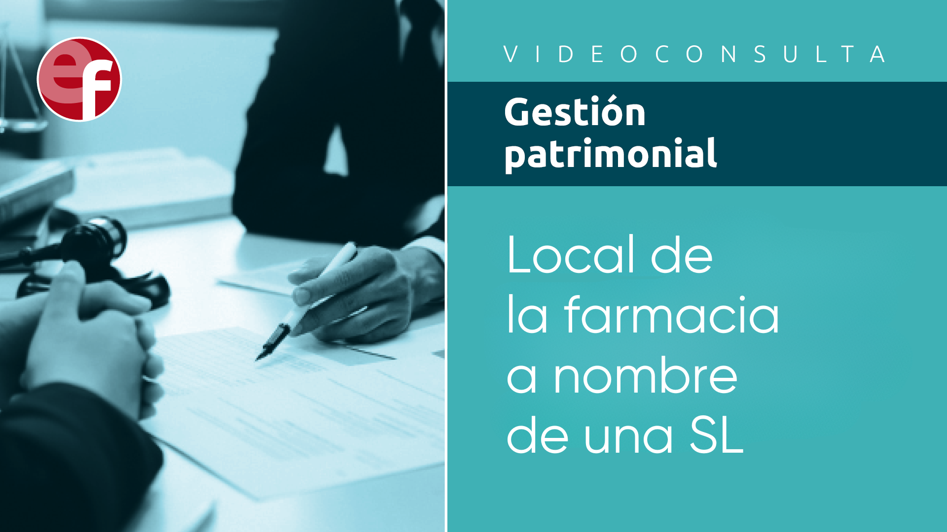 Local de la farmacia a nombre de una Sociedad Limitada