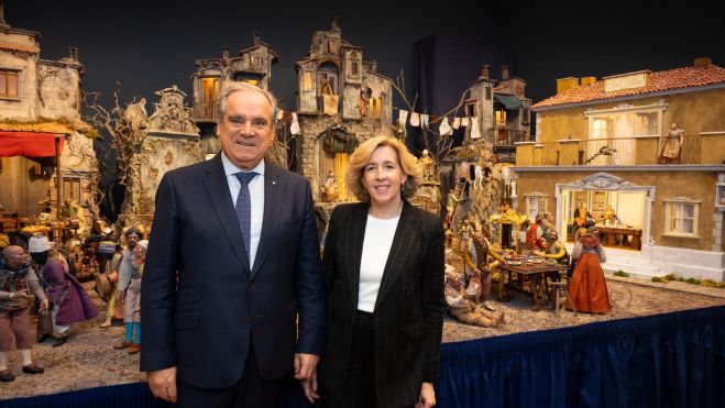 Jesús Aguilar presidente CGCOF y Ana de la Cueva presidenta Patrimonio Nacional Jesús Aguilar presidente CGCOF y Ana de la Cueva presidenta Patrimonio Nacional