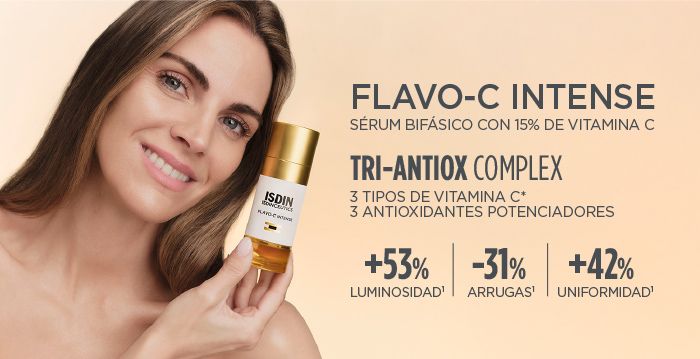Flavo-C Intense de ISDIN: innovación antioxidante con tecnología bifásica y máxima penetración de vitamina C