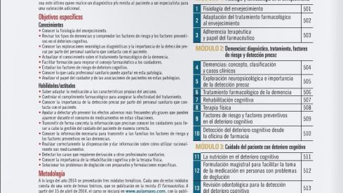 XII Curso de Atención Farmacéutica. Deterioro cognitivo y demencia