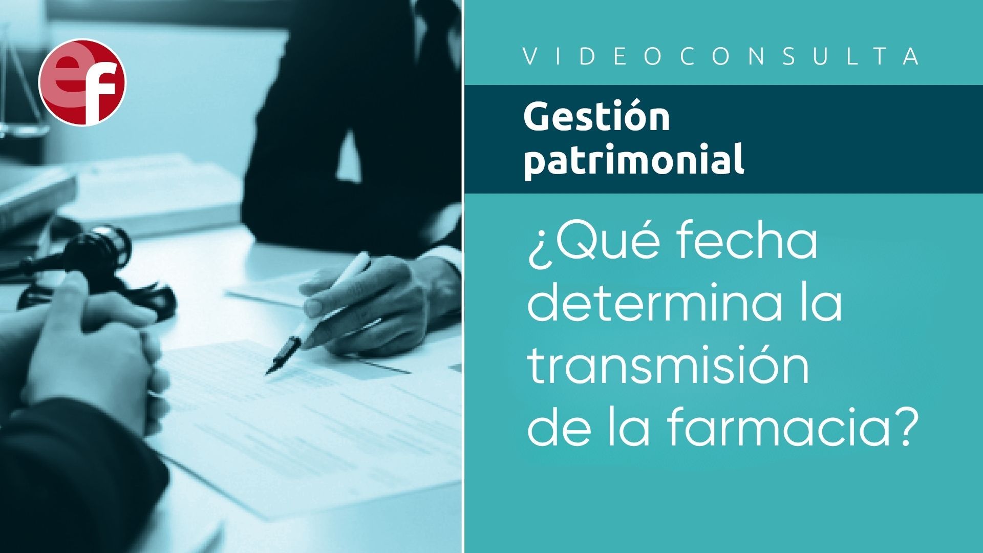 ¿Qué fecha determina la transmisión de la farmacia?