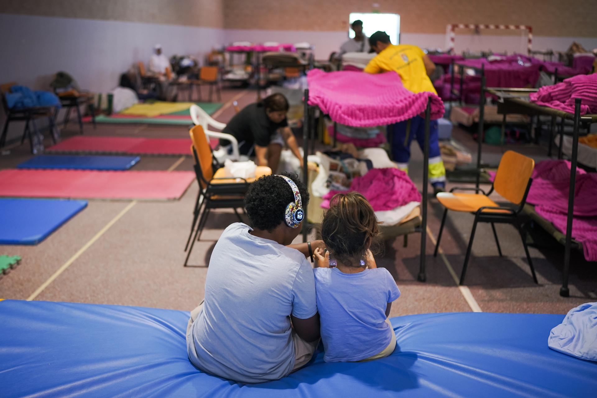 Punto de acogida para evacuados por los incendios (Fuente: Comunidad de Madrid).