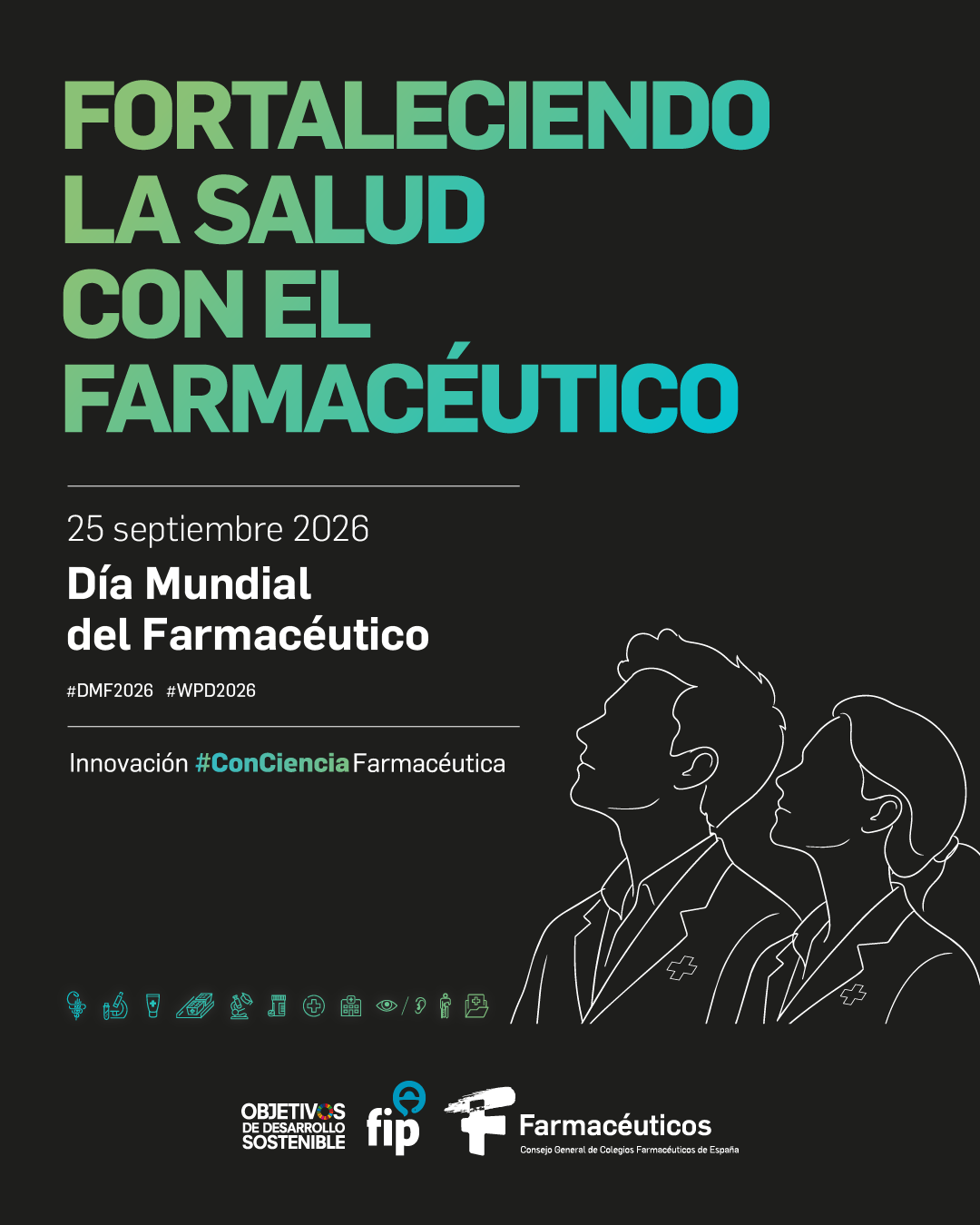 El cartel del Día Mundial del Farmacéutico 2026.