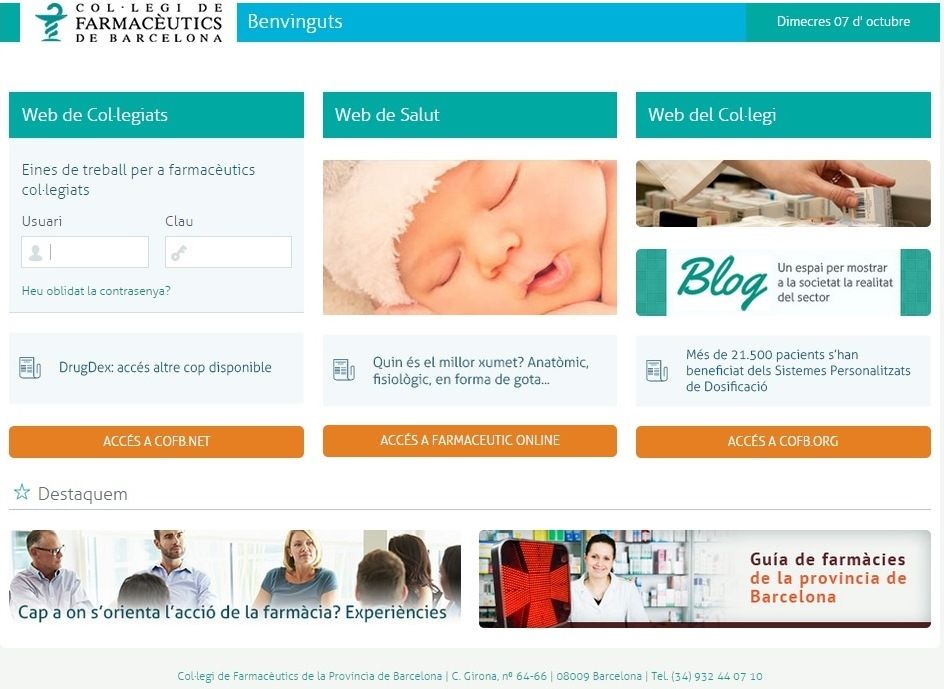 El COF de Barcelona renueva el portal de comunicación con los colegiados