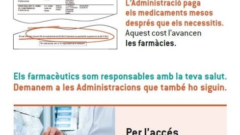 Las farmacias catalanas ponen en marcha una campaña para denunciar los retrasos en el pago de los medicamentos Las farmacias catalanas ponen en marcha una campaña para denunciar los retrasos en el pago de los medicamentos