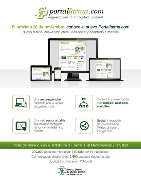 El Consejo General de Colegios de Farmacéuticos renueva su portal de Internet