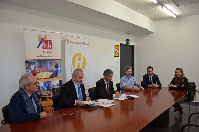 Fundación Hefame firma un convenio de colaboración con la Universidad Miguel Hernández