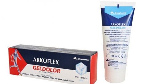 Arkoflex Geldolor, gel de crioterapia para el alivio de los dolores articulares, musculares y post-traumáticos