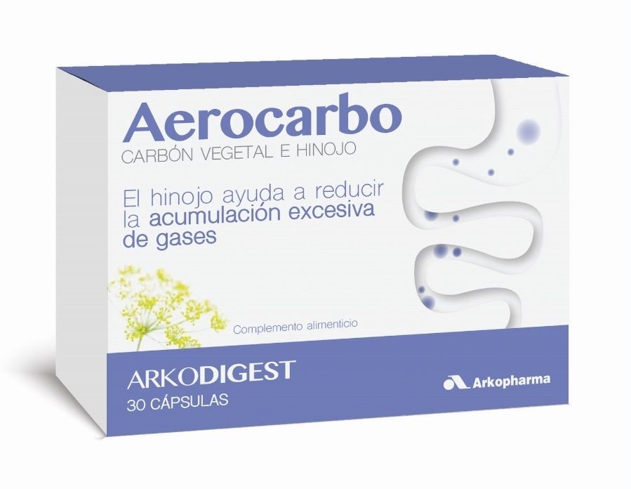 Arkodigest Aerocarbo, contra el exceso de gas en el intestino