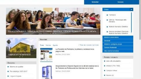 La Facultad de Farmacia de Barcelona estrena página web