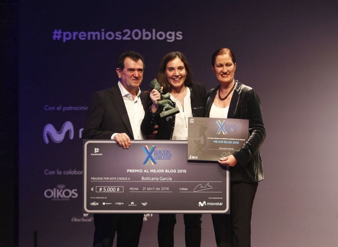 El blog Boticaria García gana la X Edición de los Premios 20Blogs